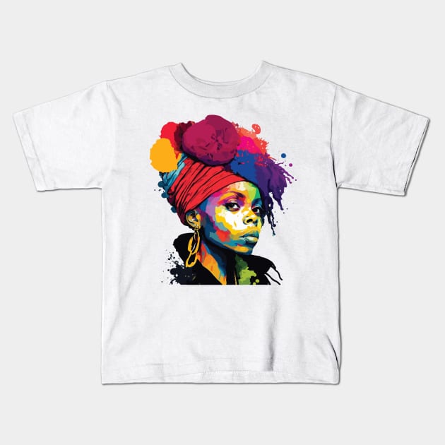 Erykah Badu Kids T-Shirt by vectrus